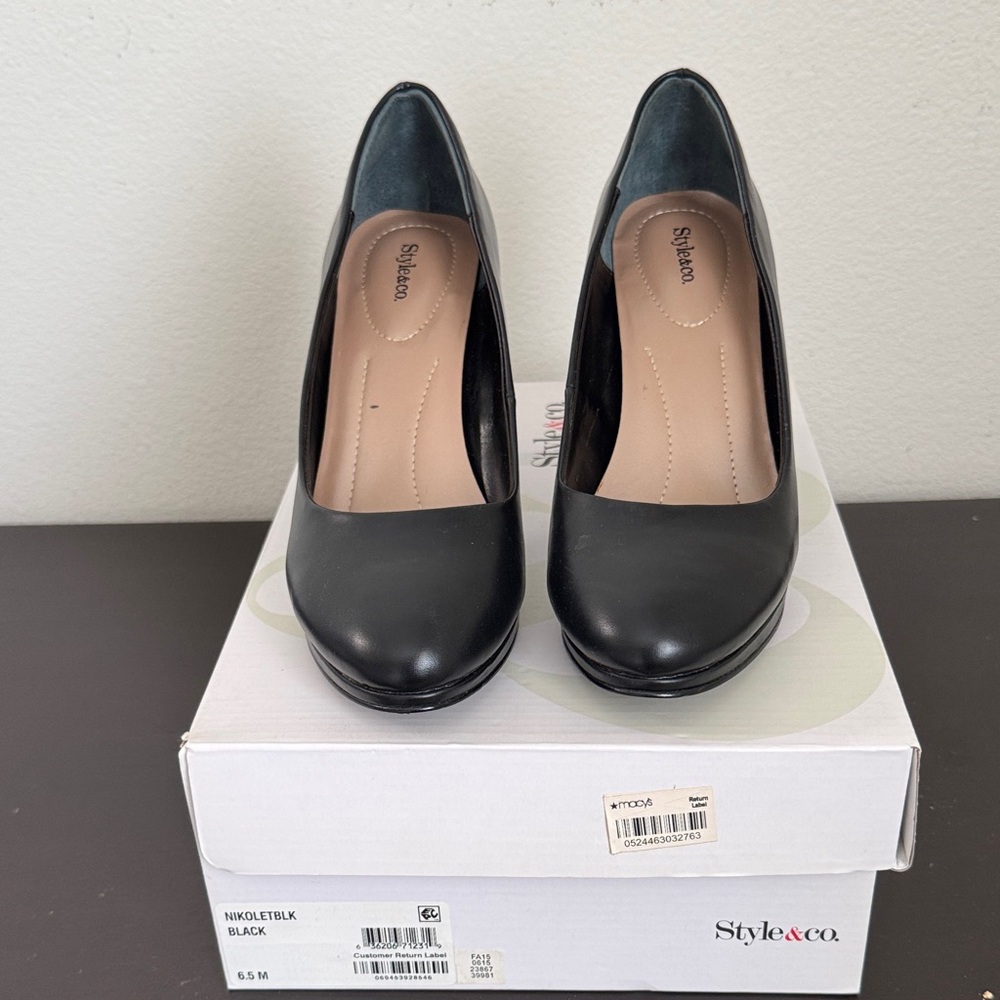 Style & Co. Black Heels